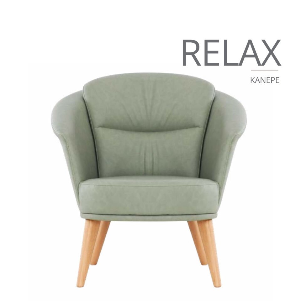 Relax Soft Renkli Ahşap Ayaklı Ofis Kanepesi