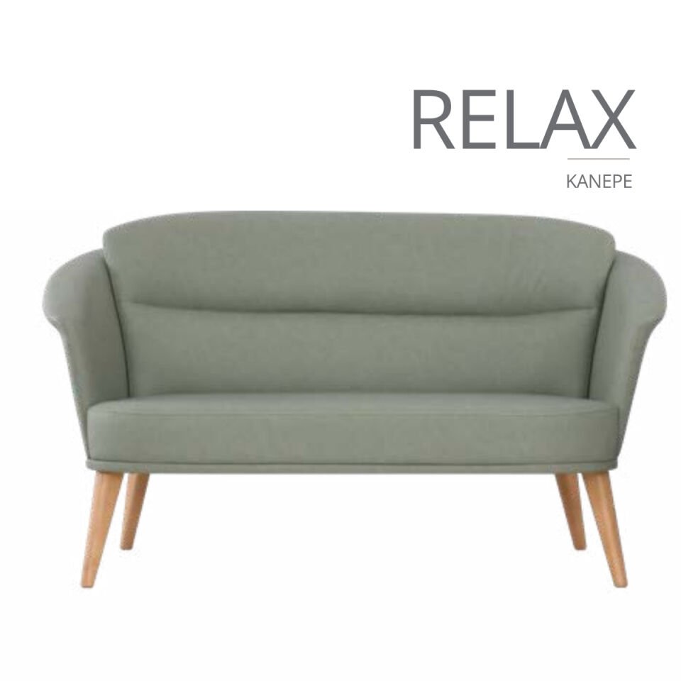 Relax Soft Renkli Ahşap Ayaklı Ofis Kanepesi