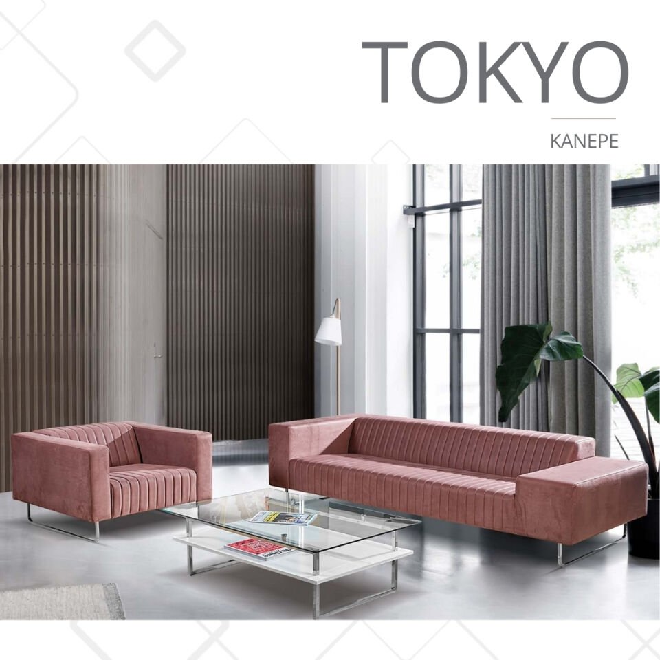 Tokyo Metal Ayaklı Ofis Kanepesi