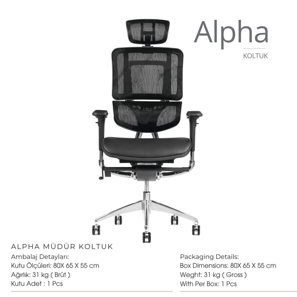 Alpha Fileli Ofis Koltuğu